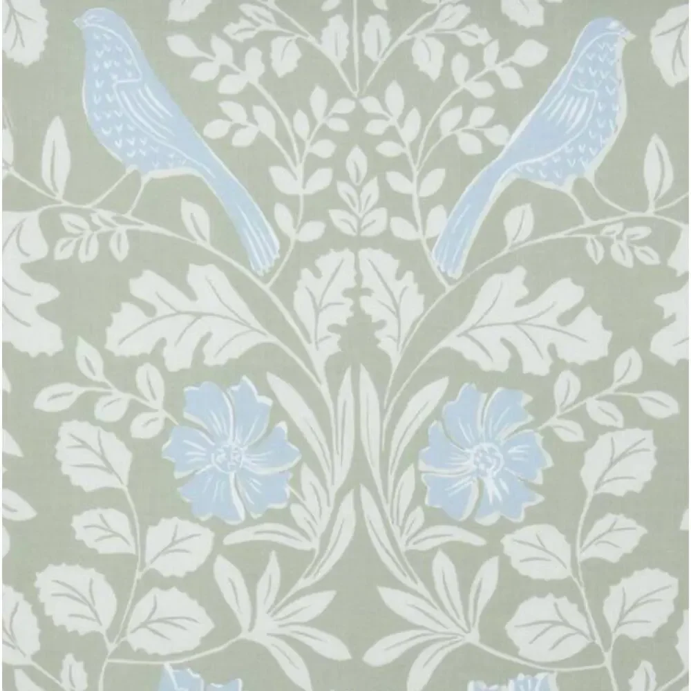 Company Cotton Tira Bird Percale Green Full/Queen Duvet Cover, NEW!